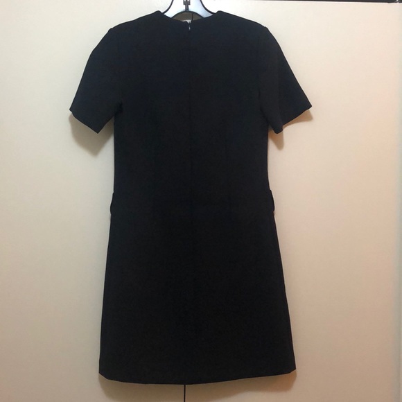 NWT $325 Sandro Reinelle Short-sleeved Cut Asymmetric Wrap Dress in Navy - 1! - Picture 8 of 8